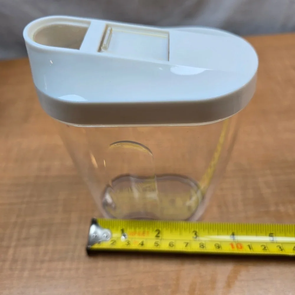 Clear plastic pour spout containers 3 sizes nuts seeds candy cereal sugar spices